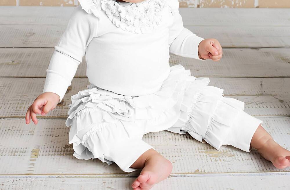 NEW LEMON LOVES LAYETTE newborn and baby girls ella pants in white